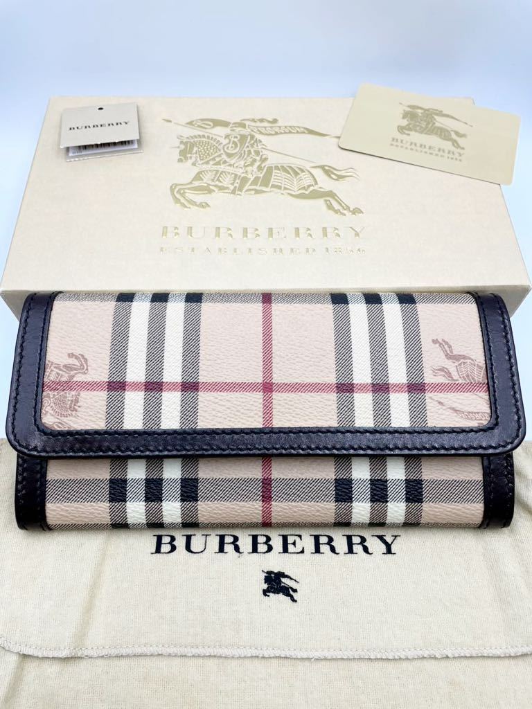  не использовался товар Burberry London длинный кошелек темно-коричневый × проверка PVC кошелек для мелочи . имеется мужской женский ячейка для монет двойной бумажник 