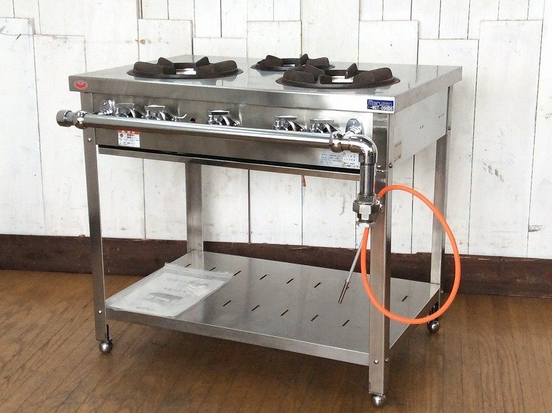 [ beautiful goods /2022 year made / business use kitchen equipment / Maruzen / business use 3. gas portable cooking stove / business use 3. gas range /MGT-096DS/LPG/H800×900×600./ owner manual ] eat and drink 