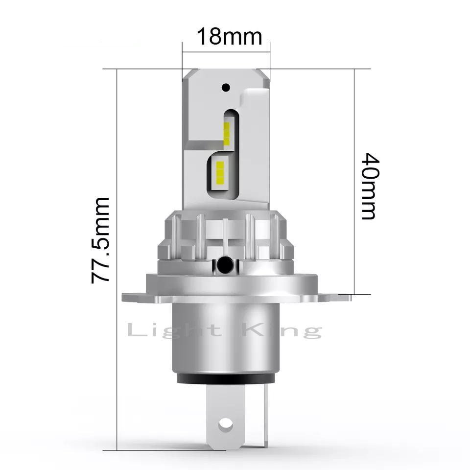 60W x 2灯セット 航空機仕様アルミ合金 ポン付 24000LM H4 Hi Lo ファンレス LED ヘッドライト 車検対応 カットライン ハロゲンサイズ_画像8