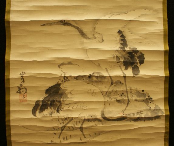 265〉岸駒 作 「双鶴図」 掛軸 | www.bauen.com.ar