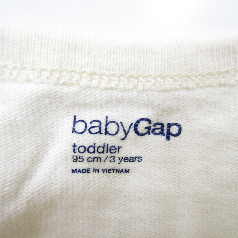 ベビーギャップ 長袖Tシャツ 前面プリント カットソー 男の子用 95サイズ 白青 ベビー 子供服 babyGAP_画像3