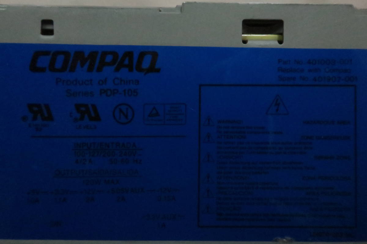 COMPAQ PDP-105 120W power supply Compaq Deskpro SFF Series use operation goods ③