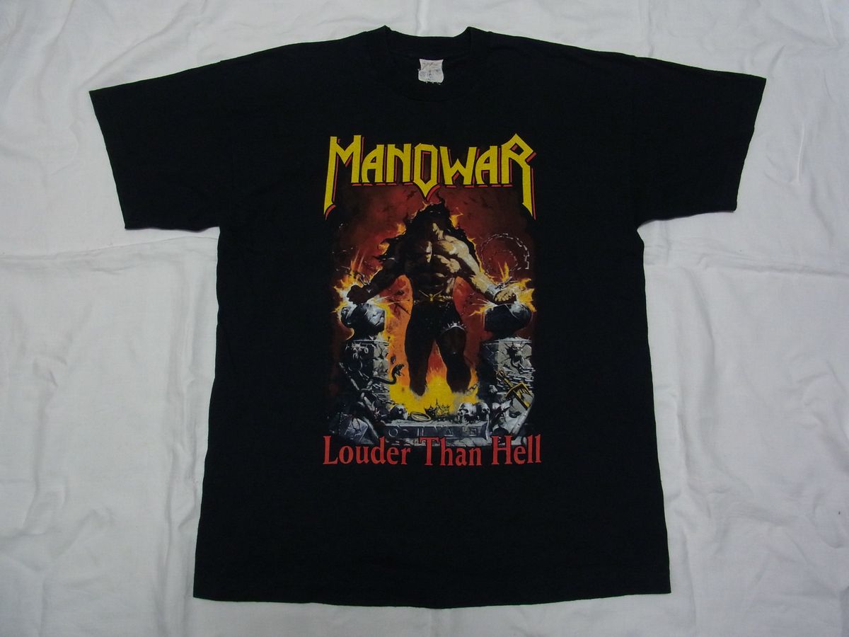 半額SALE/ sizeXL Tシャツ ツアー 1997 Hell Than Louder マノウォー MANOWAR ビンテージ 90s ☆ 黒 Megadeth Slayer Anthrax Metallica ☆USA古着 - Tシャツ - labelians.fr 半額SALE/ sizeXL Tシャツ ツアー 1997 Hell Than Louder マノウォー MANOWAR ビンテージ 90s ☆ 黒 Megadeth Slayer Anthrax Metallica ☆USA古着 - Tシャツ - labelians.fr