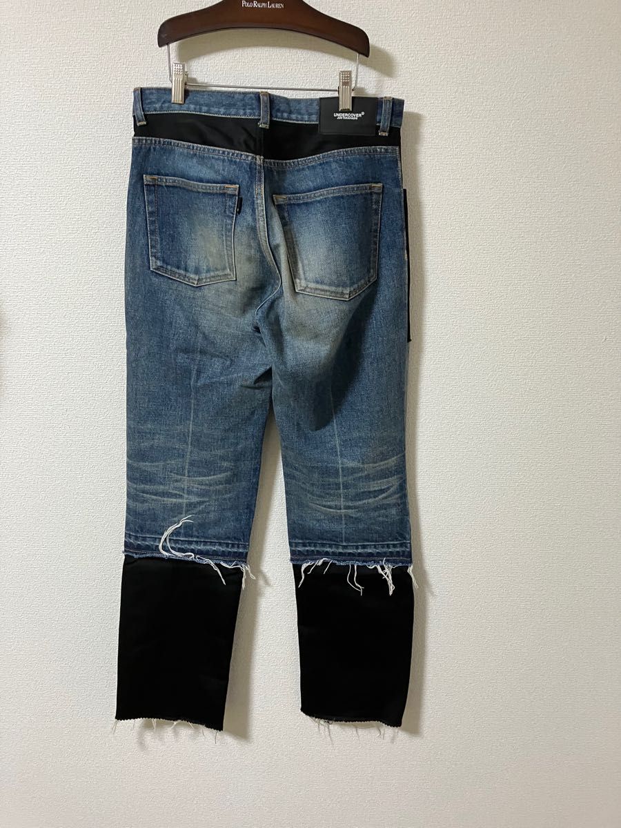 UNDERCOVER アンダーカバー 21AW シルク切替 デニムパンツ-