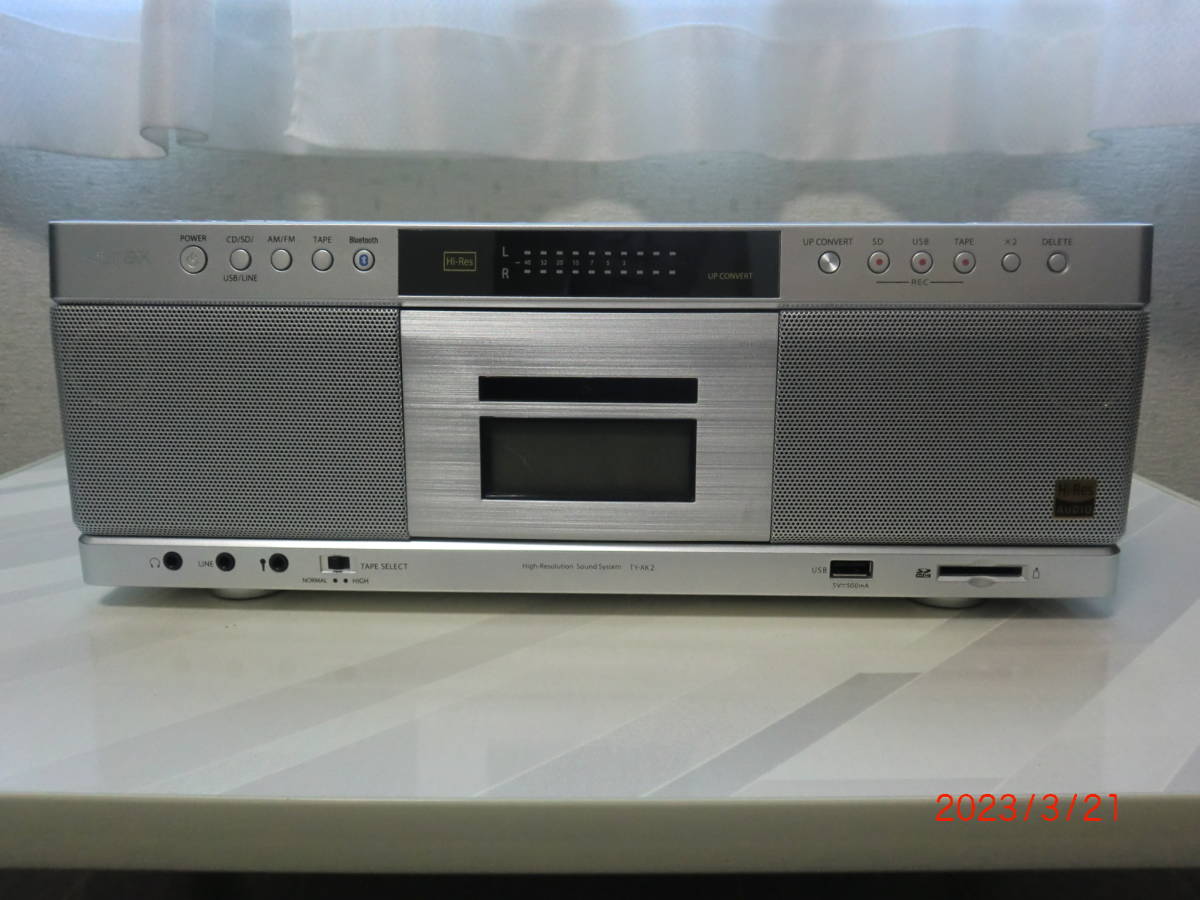 新品 東芝ハイレゾ対応 SD USB CD ラジオAurex TY-AH1(K)
