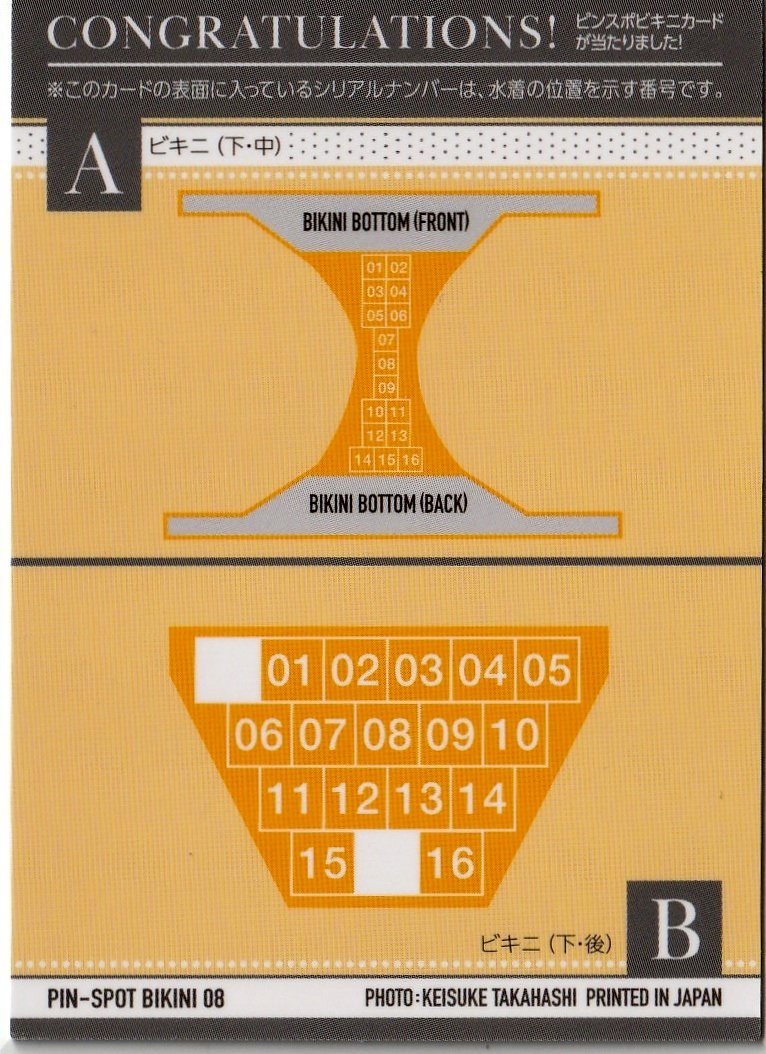[ сейчас .. юг 4]7/16 булавка spo бикини карта 08( хлеб ti задний ) коллекционная карточка 