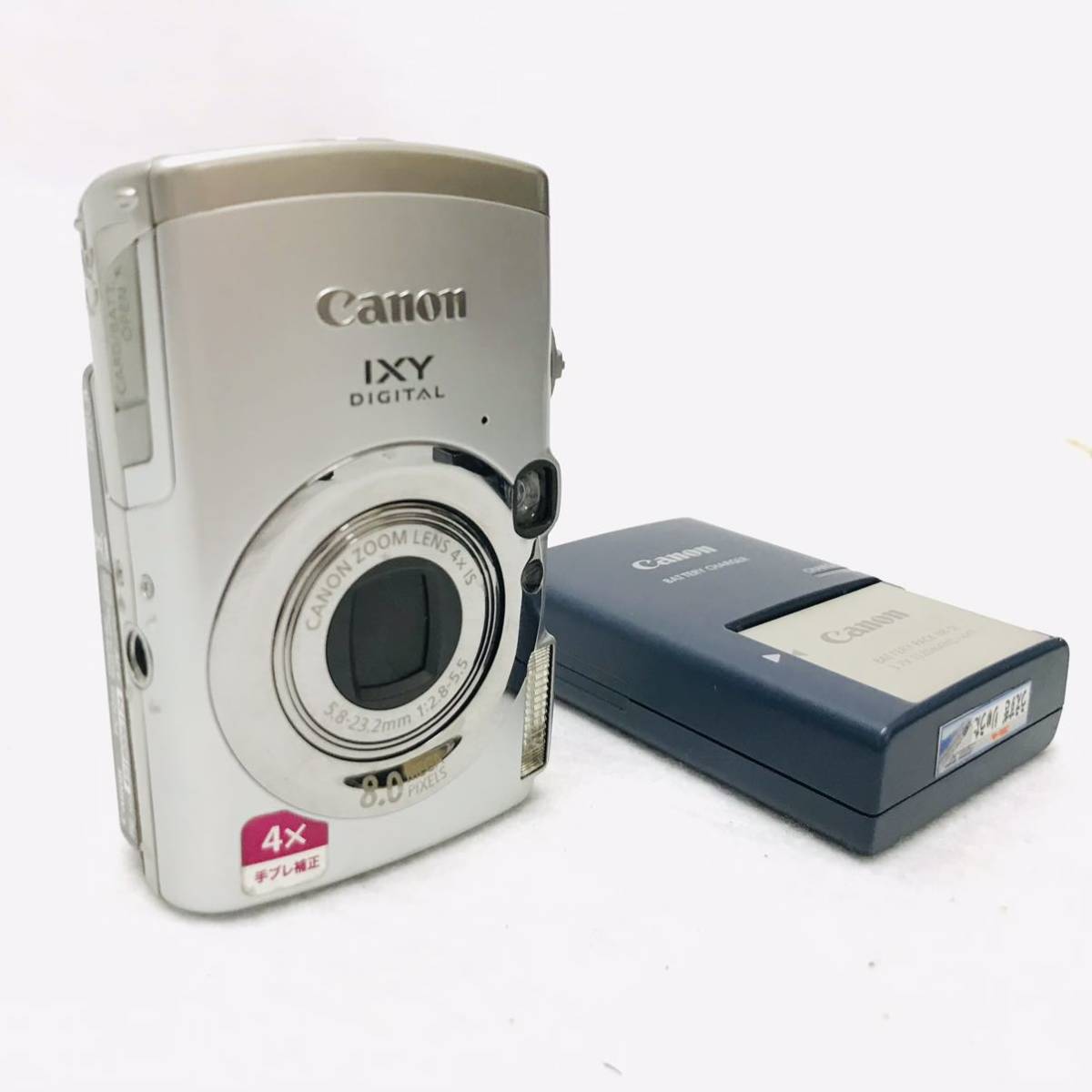 Cサ 動作確認済 Canon キャノン IXY DIGITAL 810IS PC1235 シルバー デジタルカメラ バッテリー 充電器有の画像1