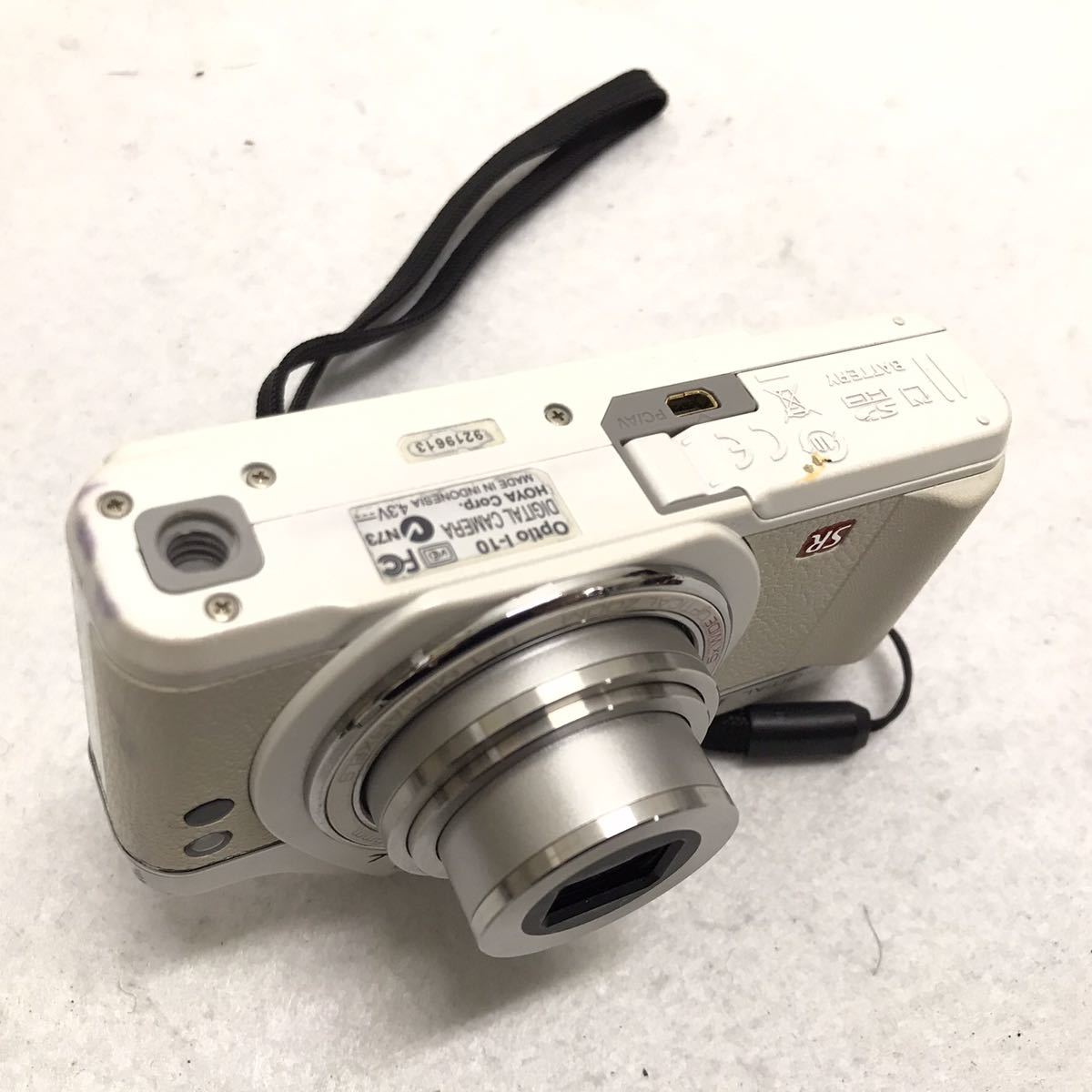 Cサ 通電OK 充電器 バッテリー有 PENTAX ペンタックス Optio I-10 コンパクトデジタルカメラ パールホワイト 12.1メガピクセル の画像5