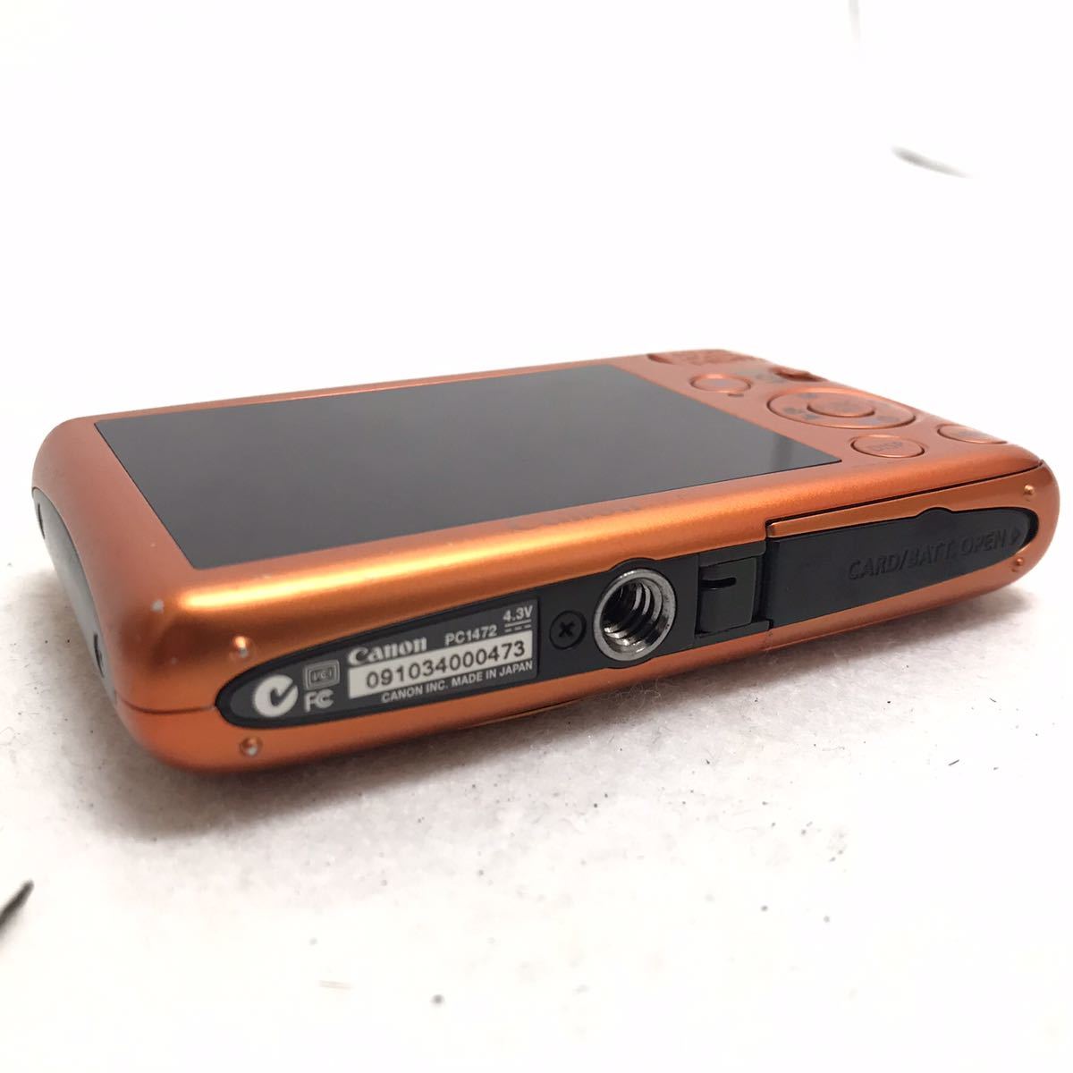 Cサ 通電確認済 Canon キャノン IXY 400F オレンジ バッテリー、充電器付き デジカメ デジタルカメラの画像5