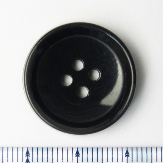 模様入黒色系ボタン/23mm/4穴/コートに最適-FPRV9R-23-MBK-065_画像2