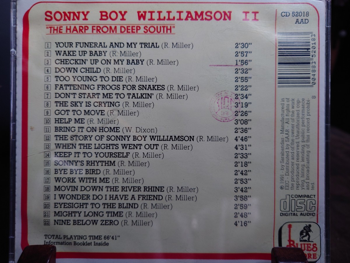 SONNY BOY WILLIAMSON II Harp From Deep South CD (1991) 美盤 輸入盤_画像4