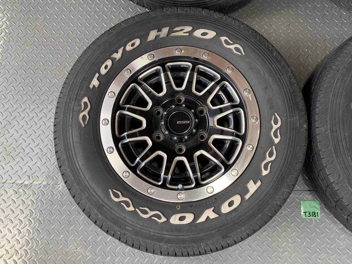 CRS essex EX-15 15 -inch 6J +33 6H 6 hole PCD139.7 hub diameter approximately 106mm 195/80R15 107/105L LT TOYO H2O white letter tire attaching wheel 4ps.