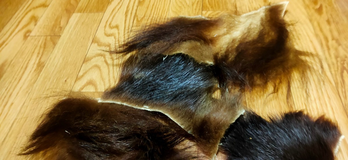 ●フライマテリアル●ヒグマの毛皮 端切れ（A10） 羆 熊 毛皮 / DIY　ハンドクラフト レザークラフト 毛鉤 毛針 フライ_画像8