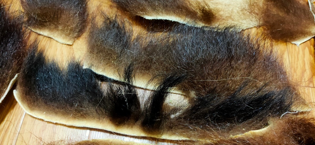 ●フライマテリアル●ヒグマの毛皮 端切れ（A24） 羆 熊 毛皮 / DIY　ハンドクラフト レザークラフト 毛鉤 毛針 フライ_画像5