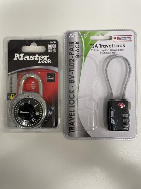 【新品】MasterLock 1500D & TSA Travel Lock 南京錠 ワイヤー マスター ロック 2個セットの画像1