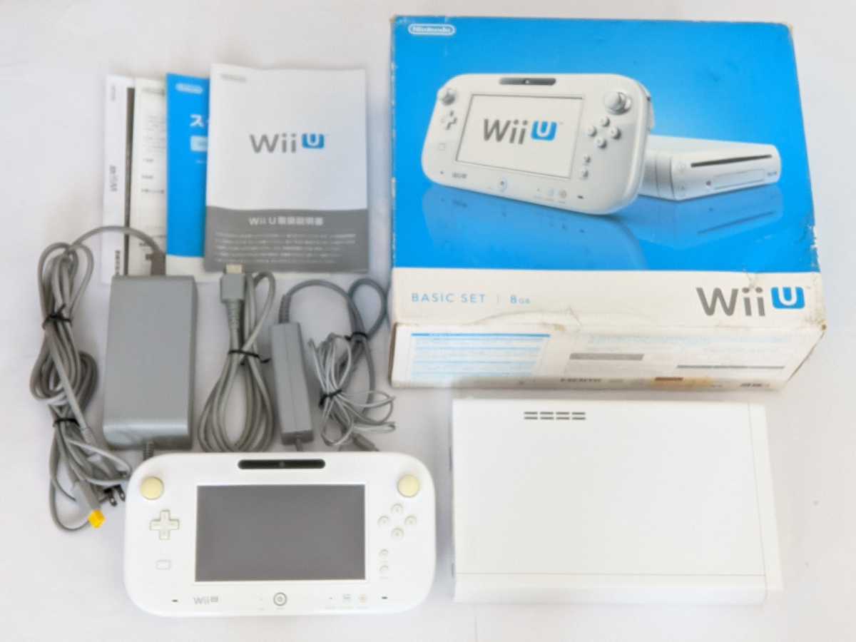 動作確認済】Nintendo Wii U ベーシックセット 8GB シロ ホワイト 箱