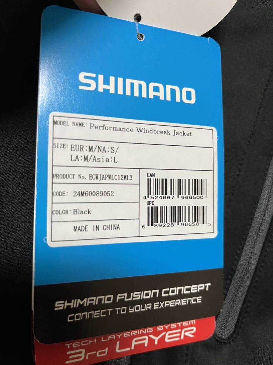 シマノ SHIMANO サイクルウェア 長袖 Asia:L Performance Windbreaker Jacket 自転車 ウエアー サイクル ジャケット 保管による汚れあり_画像5