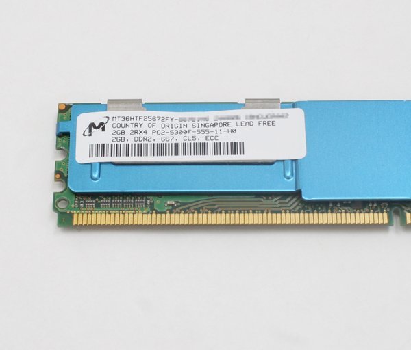 HP(Micron) 398707-051 PC2-5300 FB-DIMM ECC 2GB 2枚計4GB_画像2