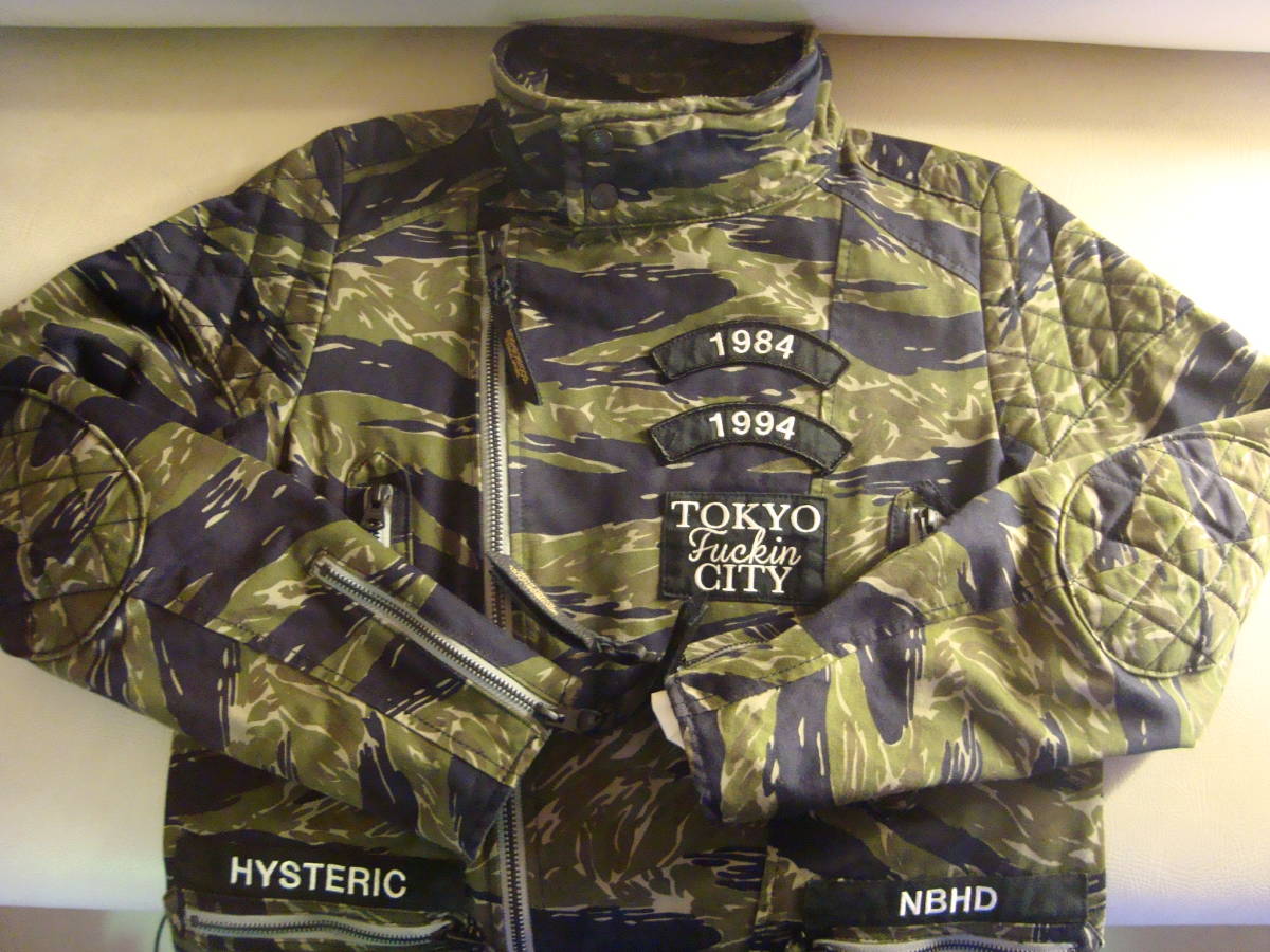 超美品/タグ付/NEIGHBORHOOD/ネイバーフッド/HYSTERIC GLAMOUR/ヒステリックグラマー/サンダーボルトジャケット/タイガーカモライダース/M_画像1