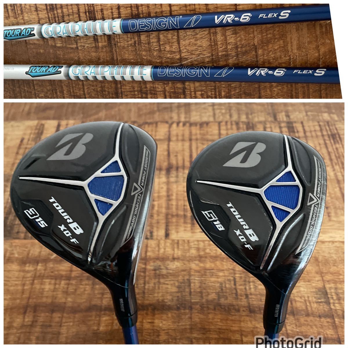 システムの ブリヂストン 3w 5w 15度 18度 TOURB XD-F ツアーAD VR-6