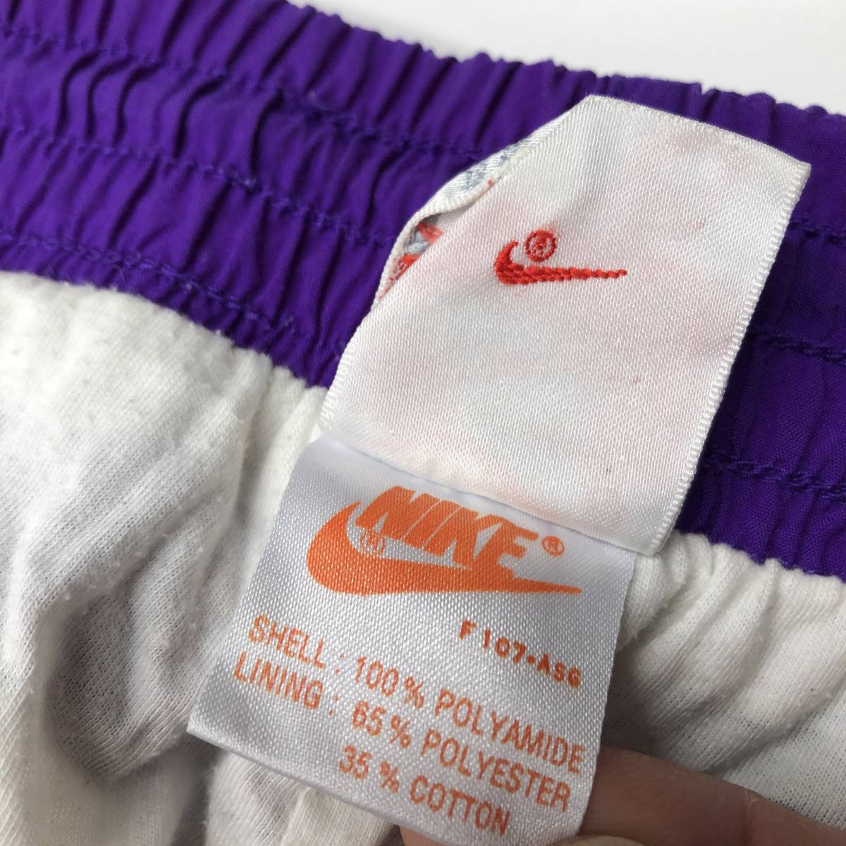 90s ナイキ NIKE ナイロンパンツ パープル 裏地付き XLサイズ|PayPay