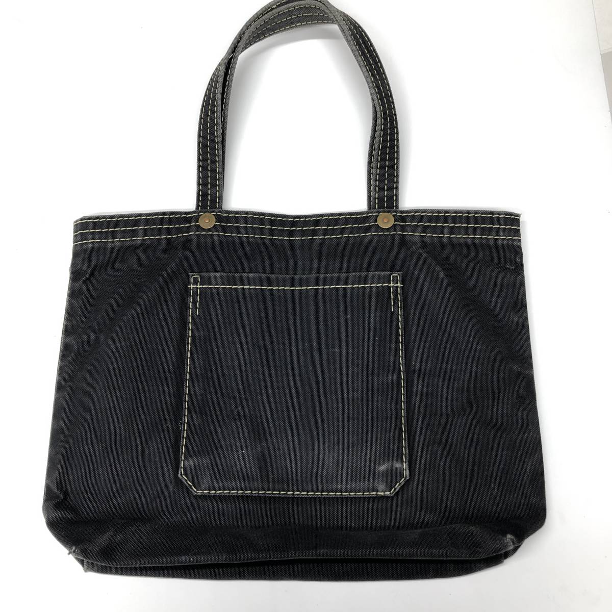  confidence Saburou canvas tote bag black Triple stitch 