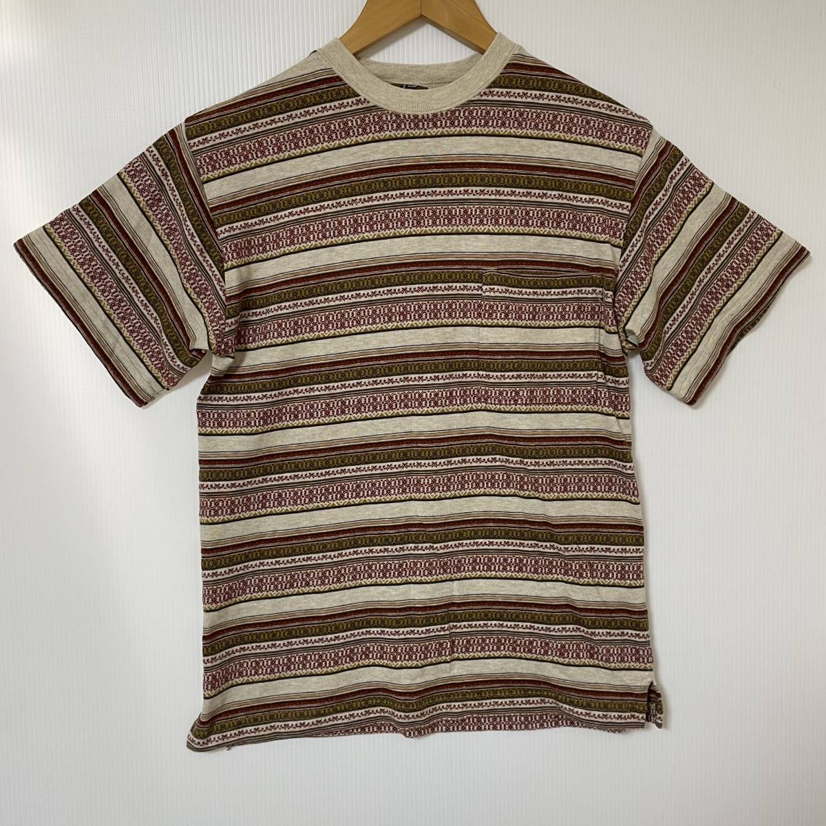 90s USA製 ROBERT TOOD ボーダー コットンポケットTシャツ M 90s USA製 ROBERT TOOD ボーダー コットンポケットTシャツ M