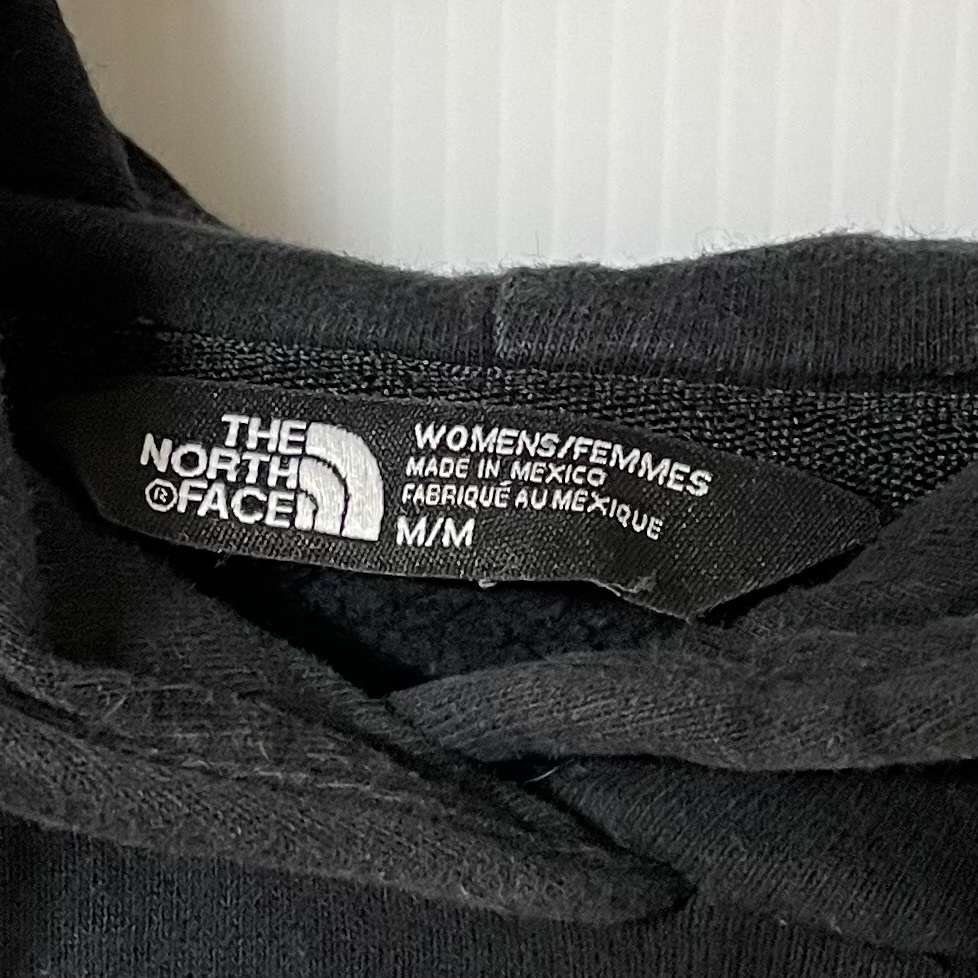 The North Face ノースフェイス スウェットパーカー プリントロゴ ブラック レディースＭサイズ 海外企画