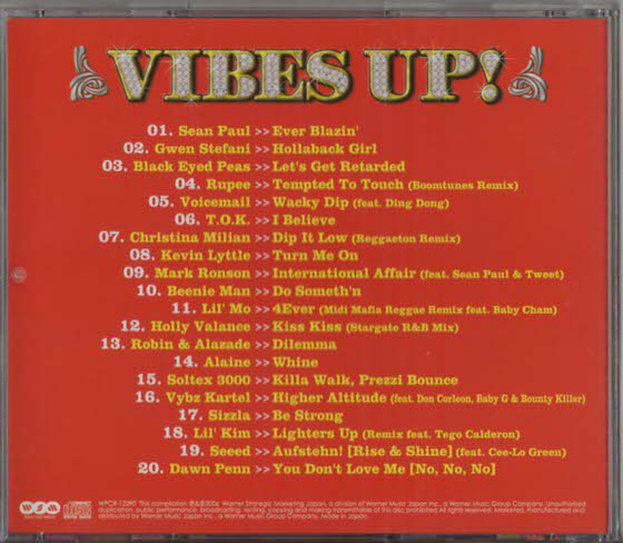 ★VIBES UP!｜SEAN PAUL/GWEN STEFANI/BLACK EYED PEAS/RUBY/VOICEMAIL/T.O.K./CHRISTINA MILIAN｜WPCR-12290｜2006/05/24_画像2