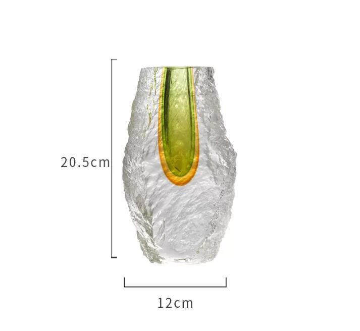 新品　北欧風　高級感瑠璃花瓶　装飾品　精美　リビング　　ダイニングルーム　書斎　サイズ：Ｓ
