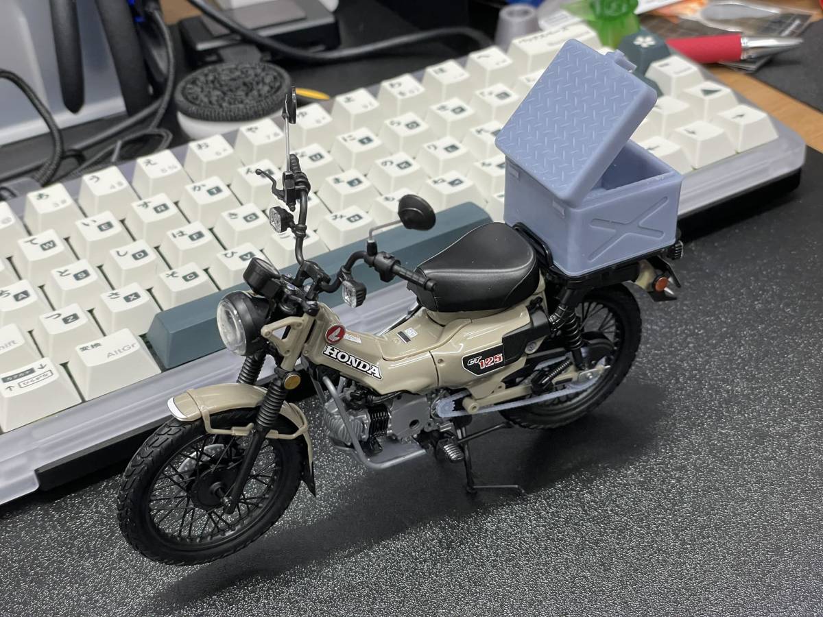 ３Ｄプリンターラゲージボックス　フジミ 1/12 CT125 ホンダ　ハンターカブ Honda Hunter Cub オートバイ_画像4