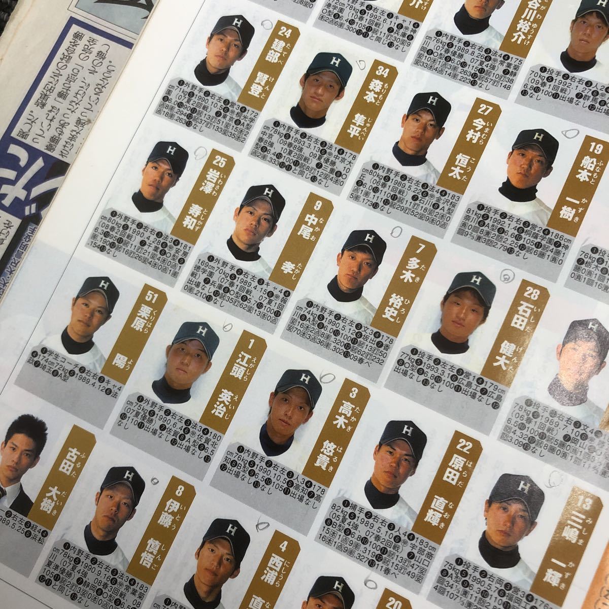 N【H3】大学野球 2011年 秋季リーグ戦展望号 9・10号増刊 週刊ベースボール 平成23年発行 野村祐輔 菅野智之 藤岡貴裕 ドラフト 選手名鑑_画像7