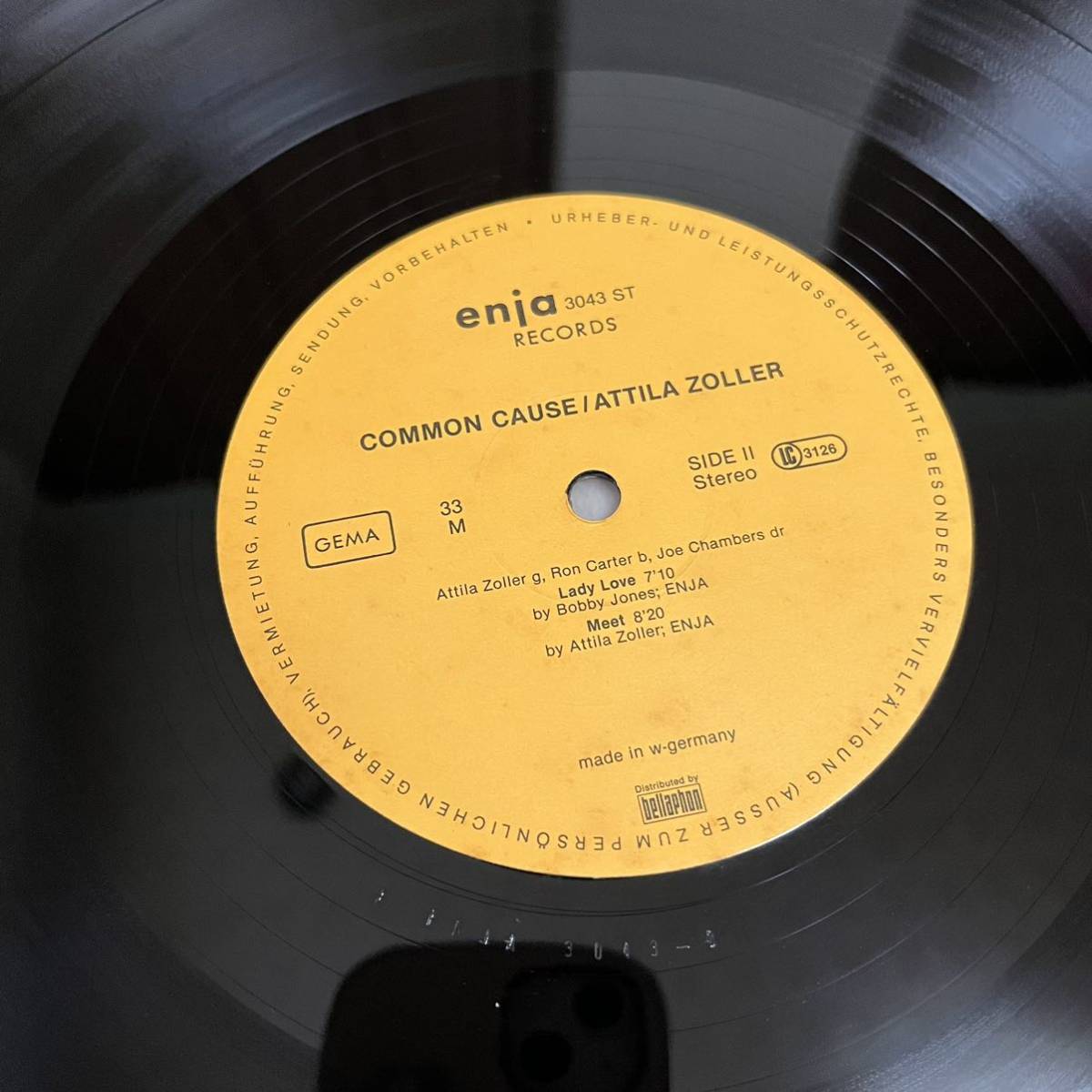 【西独盤WGERMANY盤】ATTILA ZOLLER COMMON CAUSE アッティラゾラー / LP レコード / enja3043 / 洋楽ジャズ /_画像10