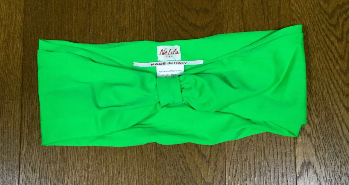 ~5/7* unused with translation [NOLITA] tube top L-Green SIZE:M Italy made LA style 