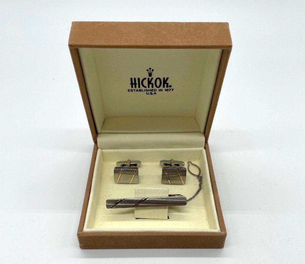 ^HICKOKhi cook tiepin cuffs set 
