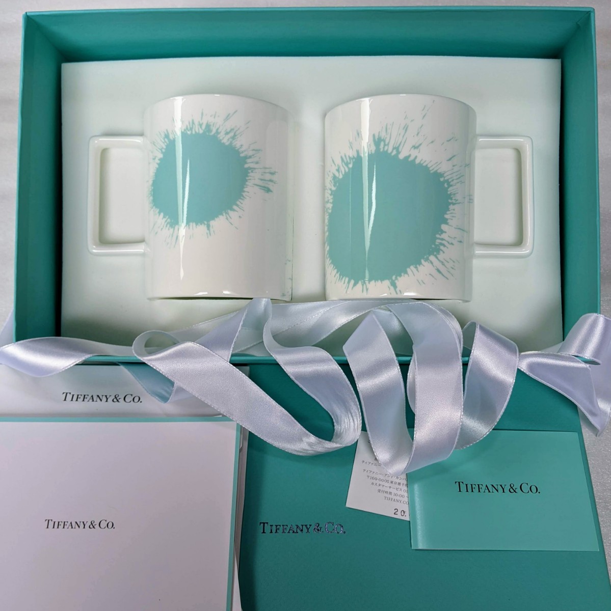 ティファニー TIFFANY&Co. カラー スプラッシュ マグカップ ペア 箱 ...