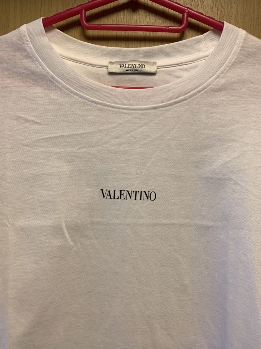 正規 未使用 20SS VALENTINO ヴァレンティノ ロゴ クルーネック Tシャツ 白 M VV3MG10V738