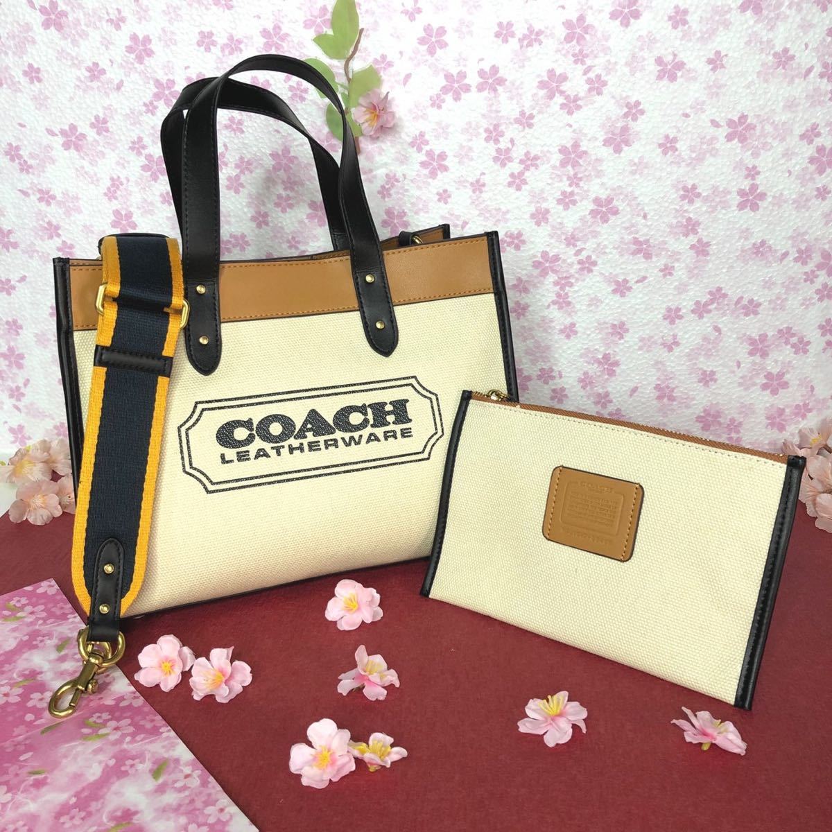 COACH コーチ デニムバック白 大人気 新品 ショルダー 2way ホワイト