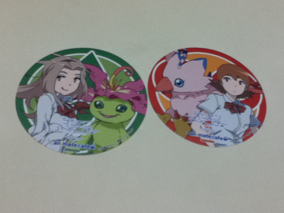アニメグッズ デジモンアドベンチャー 2枚セット Tri アニメイトカフェ コースター 買物 Tri アニメグッズ デジモンアドベンチャー 2枚セット Tri アニメイトカフェ コースター 買物 Tri