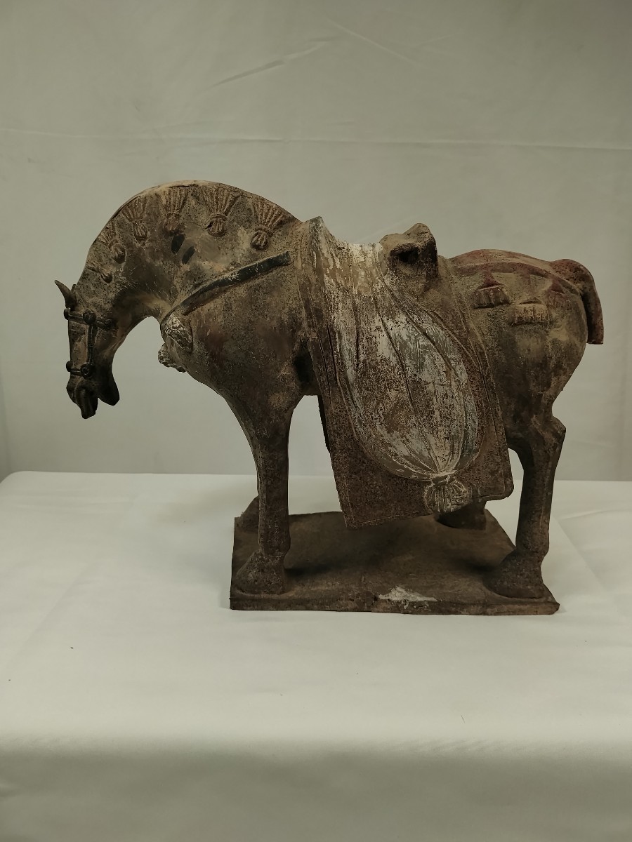 中国古玩 本物大型馬 俑 唐三彩唐物 時代物 副葬品 埋葬品 唐 中国