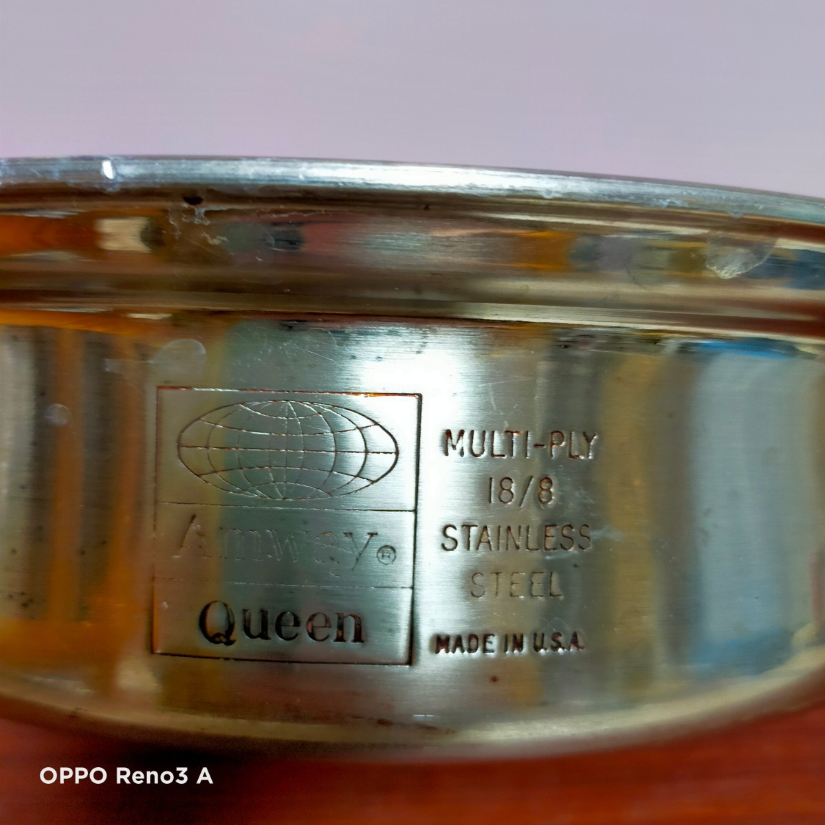 amway QUEEN アムウェイ クイーン 大 フライパン　片手鍋　STAINLESS　made　in　USA　ガスのみ　24cm　_画像7