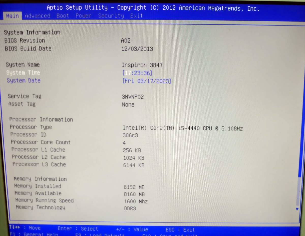 T10271dジャンク Dell Inspiron3847 corei5 Haswell 第4世代CPU GT625 の画像3