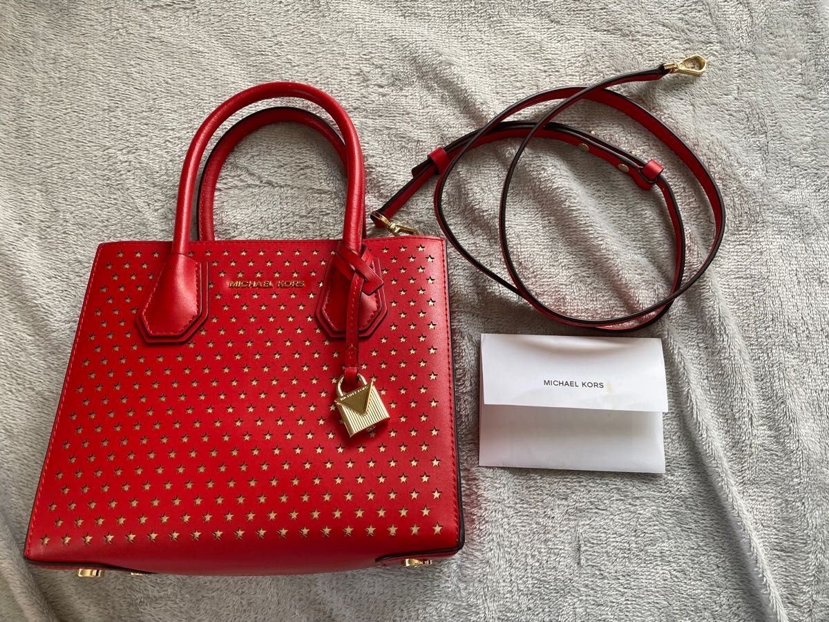 MICHEAL KORS マイケルコース ミニバッグ ショルダーバッグ 2way 赤 red 星