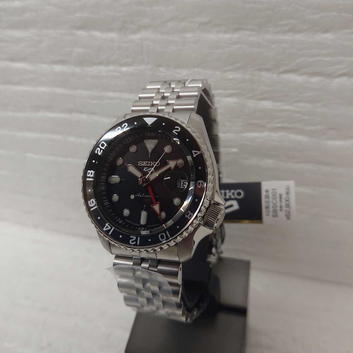 SEIKO セイコー5スポーツ SKX Sports Style GMTモデル メカニカル ブラック 日本製 自動巻き人気モデル メンズ腕時計 SBSC001 新品_画像6