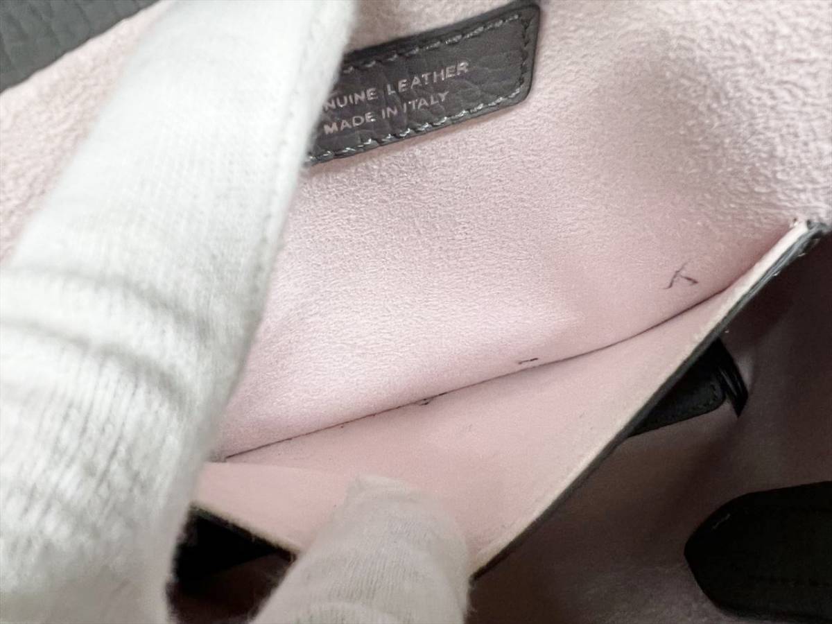 美品 TODS トッズ JOY ジョイ スモール 2WAY ハンドバッグ ミニ グレー