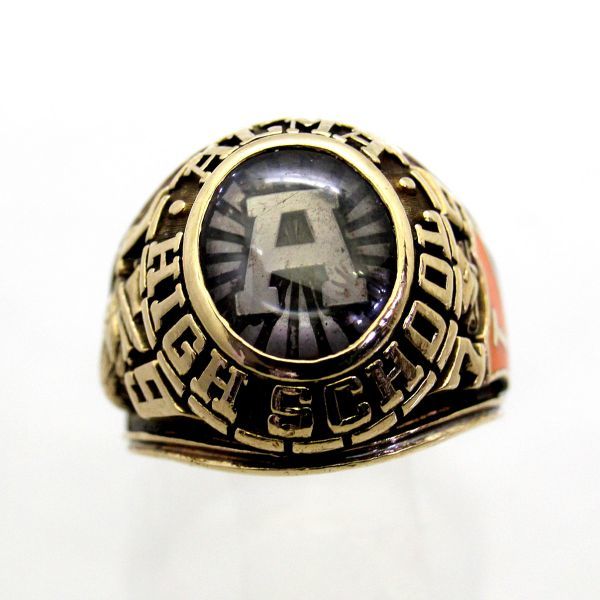 * used beautiful goods *10 gold college ring 14 number 