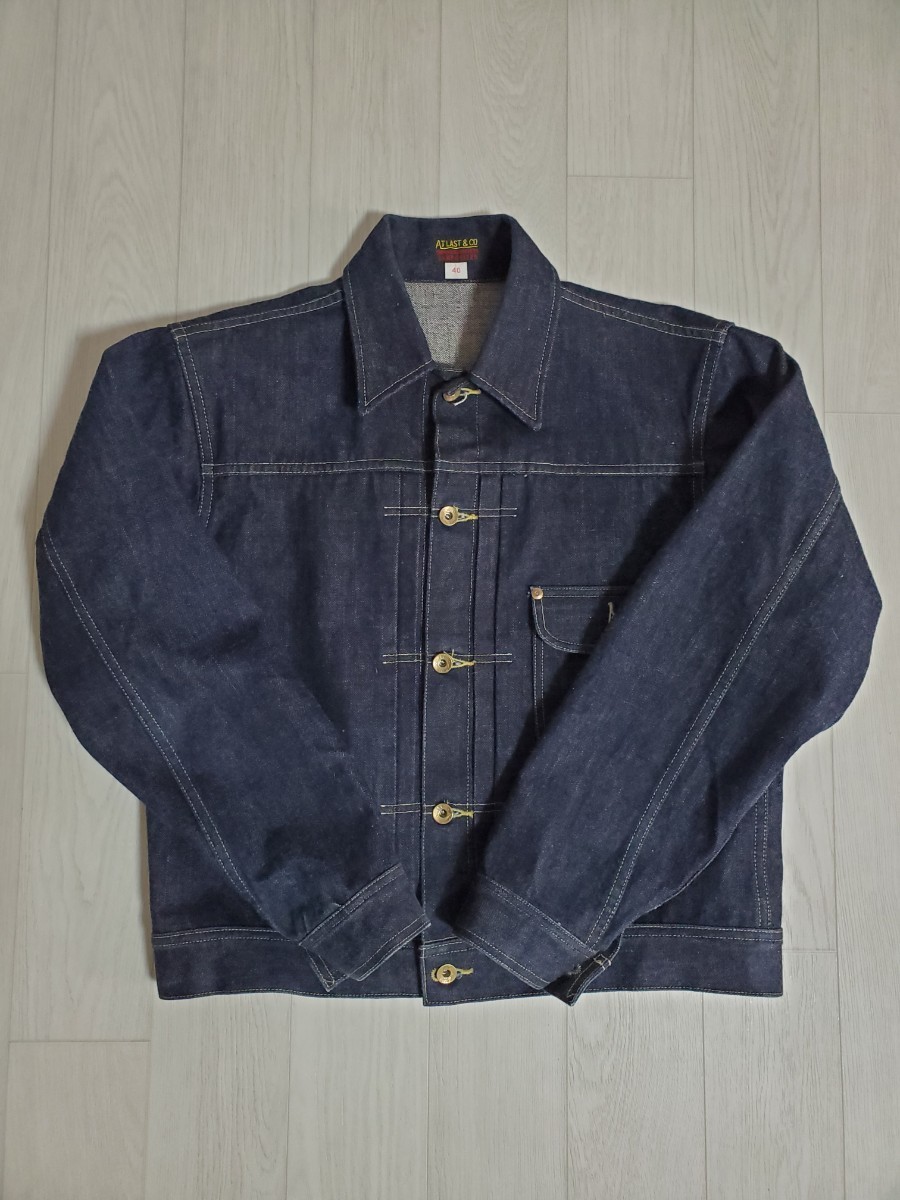 アットラスト 147J デニムジャケット 40 Timeworn Atlast&co Butcher