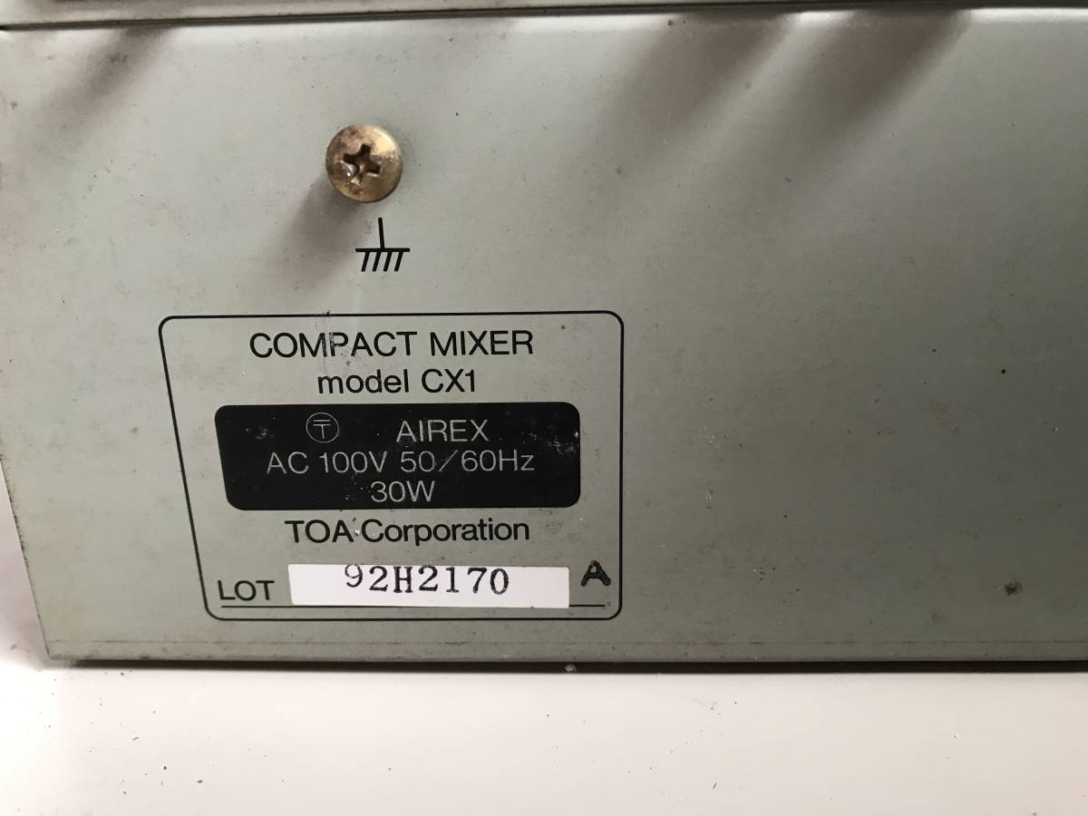 ◎ヤYS1676★中古品　通電OK　現状ジャンク品　TOA　COMPACTMIXER　CX1　アンプ　ECM_画像6