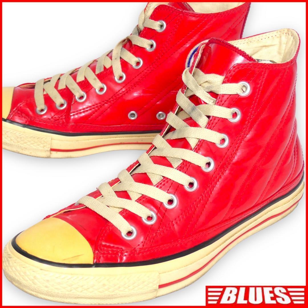 即決★CONVERSE★27cm ハイカットスニーカー コンバース メンズ 8.5 赤 8ホールシューズ オールスター