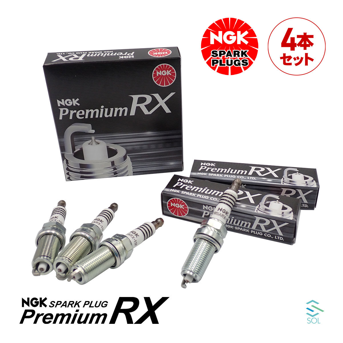 NGK スパークプラグ プレミアムRX イリジウムプラグ 4本セット 1台分 出荷締切18時 レクサス RX270 AGL10W LFR5ARX-11P_画像1